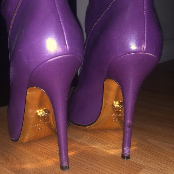 Purple Versace Western Studded Boots - Picture 7 of 13